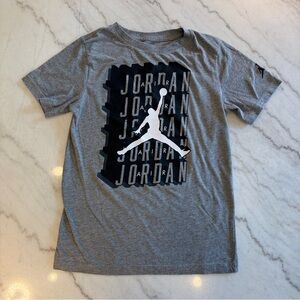 3/$15 Jordan Kids Gray and Black Graphic Tee